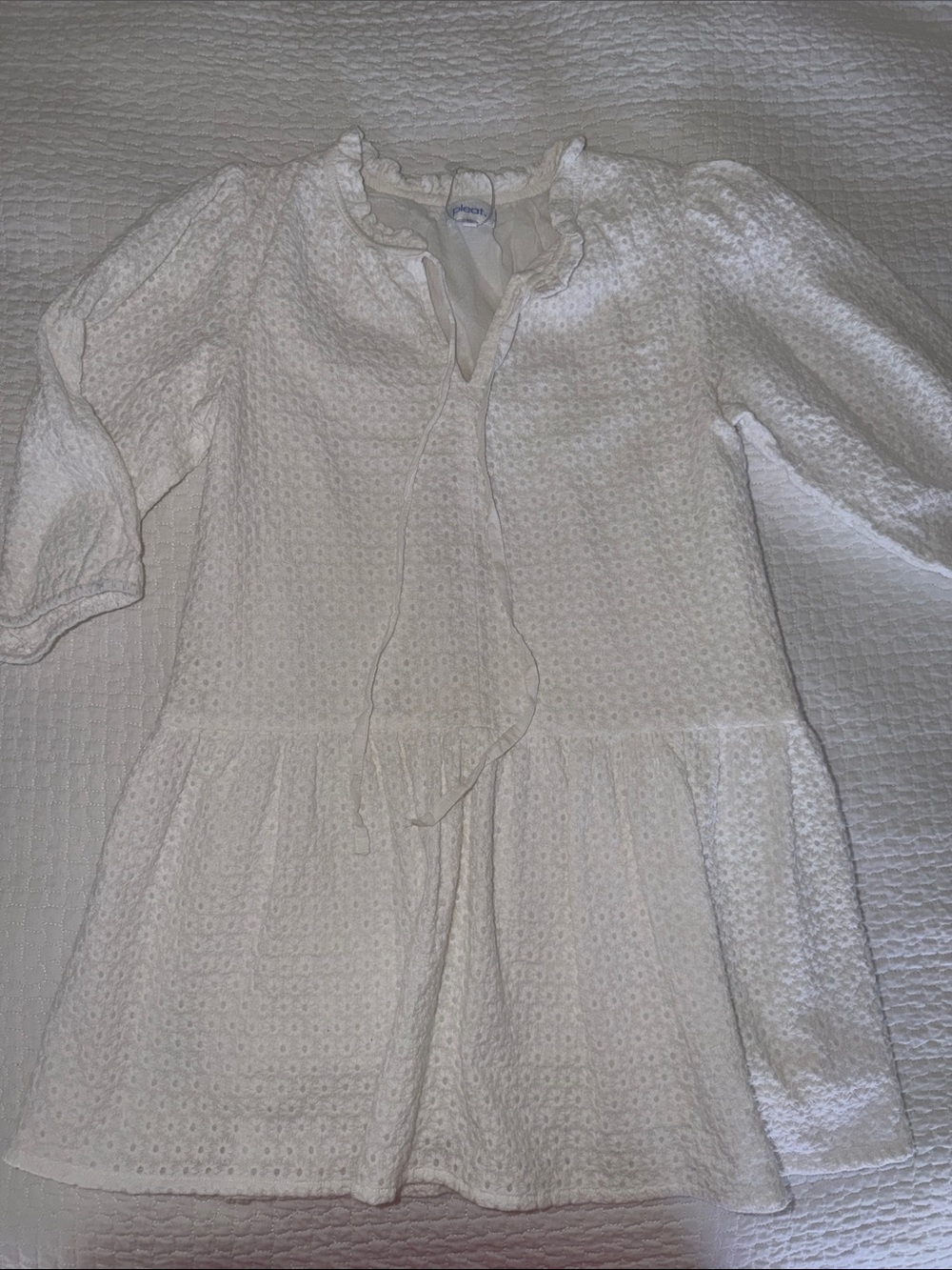 Pleat Eve Dress (Eyelet)